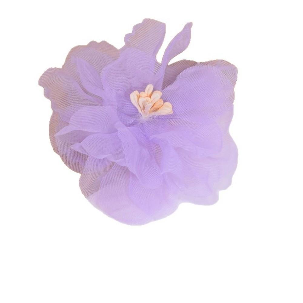 10Pcs Colorful Organza Artificial Flower Appliques  for Wedding Dress Hats Decoration