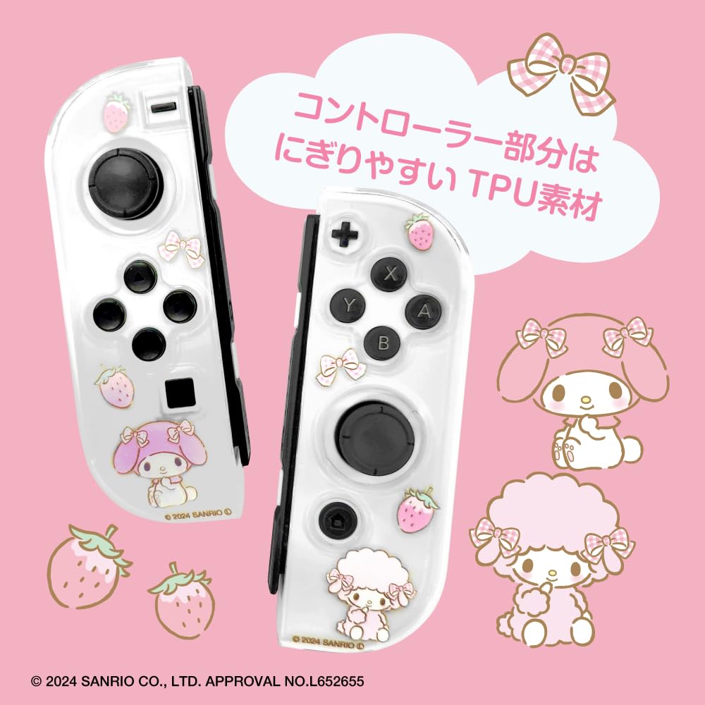 Allone Gaming Separate Clear Case Sanrio Characters My Melody x x 10cm Protects against scratches and dirt Compatible with Switch OLED display
