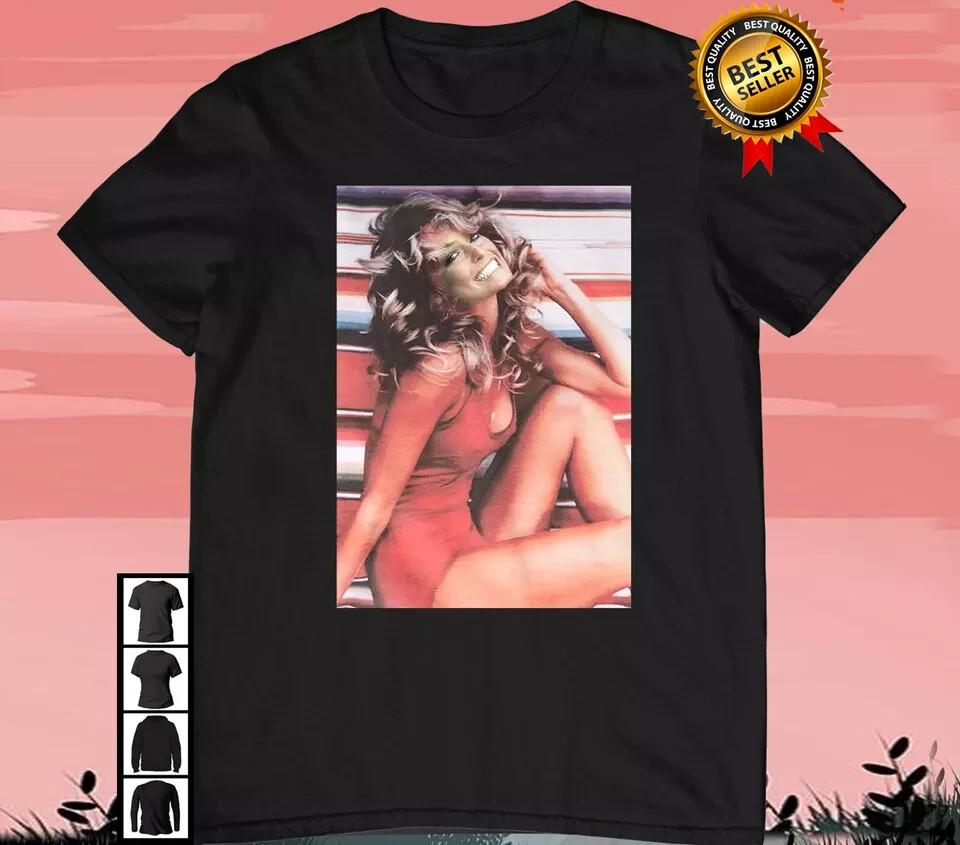 Rare Farrah Fawcett Singger T shirt Tops tees Men's Women's Black Size S-4XL Unisex
