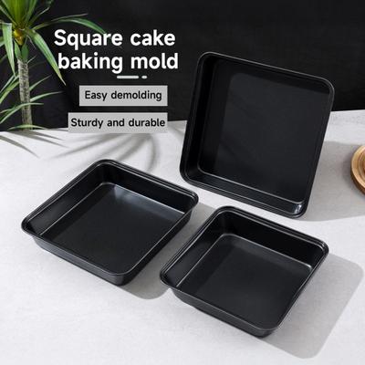 Carbon Steel Square Cake Pan Non-Stick Baking Mold for DIY Cakes Brownies Roasting Heat-Resistant Easy-Release Dishwasher Safe Kitchen Tools