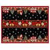 Tablecloth Christmas table linen tabletop holiday decoration with snowman and Santa Claus printed table Cloth Bobsled Bell