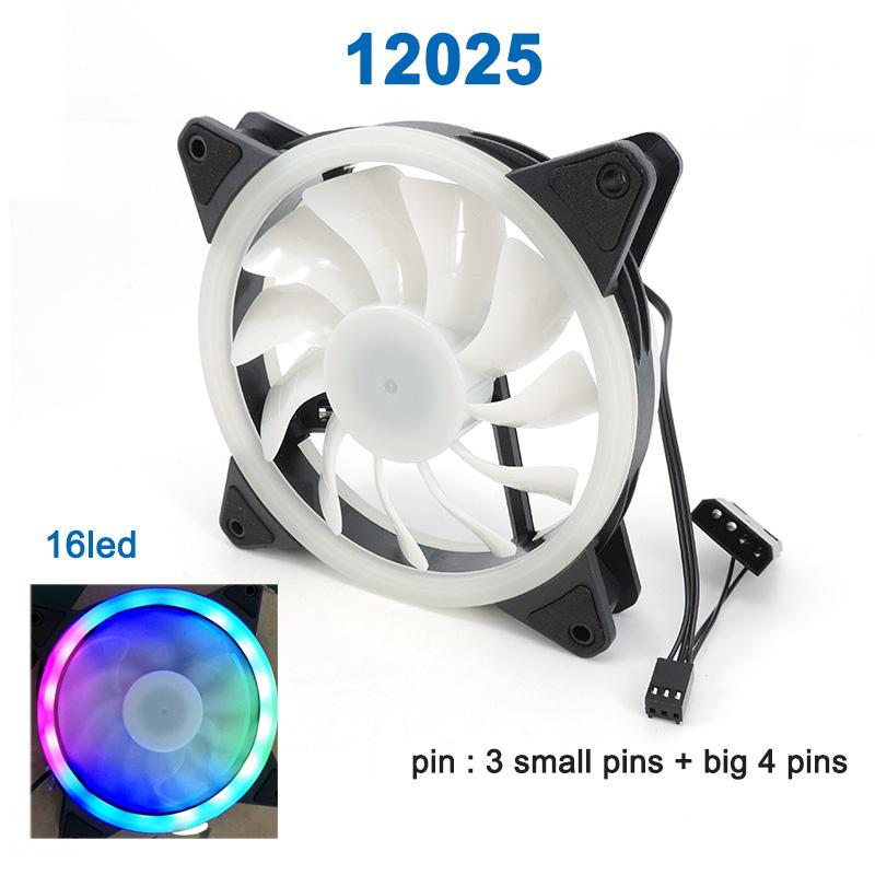 Colorful LED Chassis 16dBA cooling Fan 12CM Aurora Eclipse 16LED 12025 120mm Cool LED Dual Aperture Computer liquid bearing fan