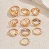 Wind lady geometric ring set, small self-test opening adjustable design, high-end ring versatile