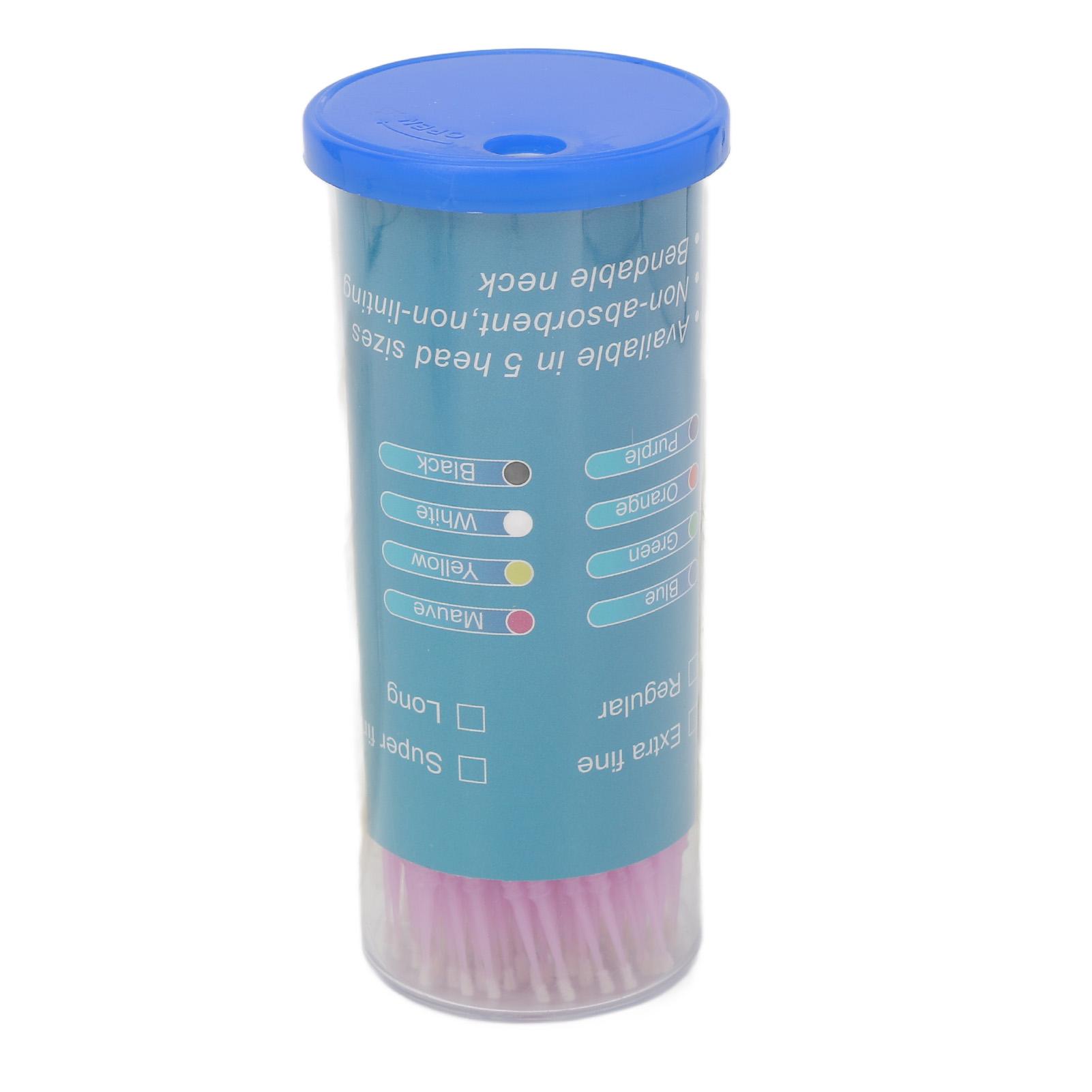 100Pcs Micro Applicator Brushes Disposable Flexible Lightweight Eyelash Extension Brushes for Applying Cleaning Purple