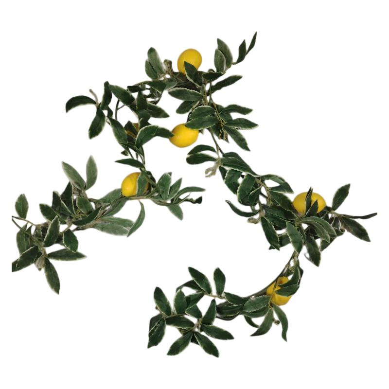 

Artificial Lemon Rattan Vine, 14 Ft Fake Lemon Vines With Green Leaves Hanging Garland Decoration For Home Wall, Party, Wedding And Festival Ornaments One Size