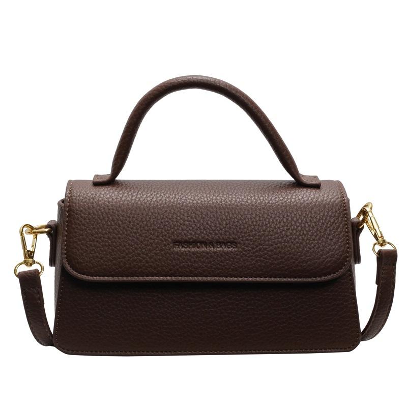 

Женская сумка ретро сумочка 2025 новая универсальная модная сумка-мессенджер маленькая квадратная сумка женская плечевая сумка-подмышка коричневый