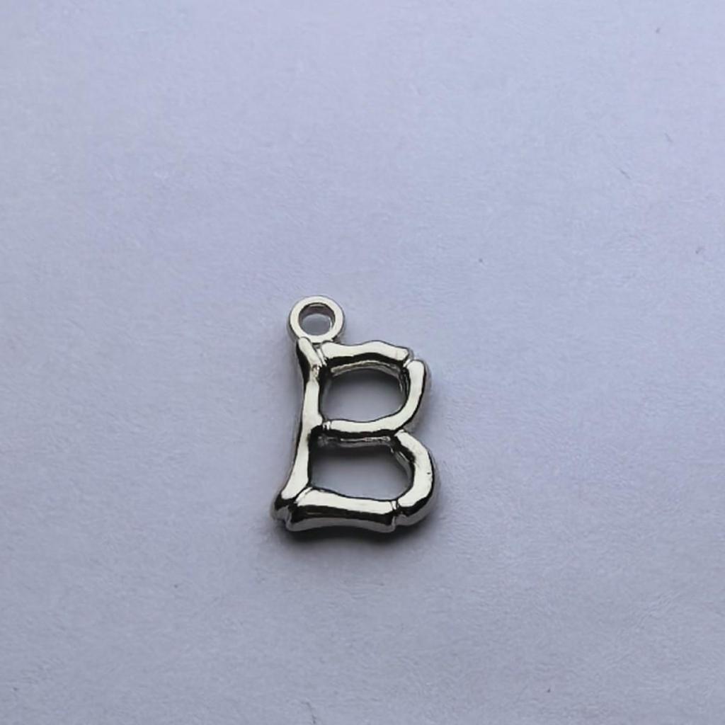 European & American Copper Bamboo Letter Pendants - Elegant, Versatile Jewelry Accessories