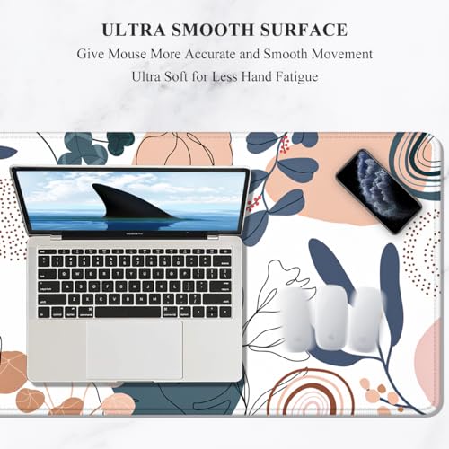 Extended Mouse Pad 300x800mm Boho Desk Mat   Thick Rubber Surface for Gaming