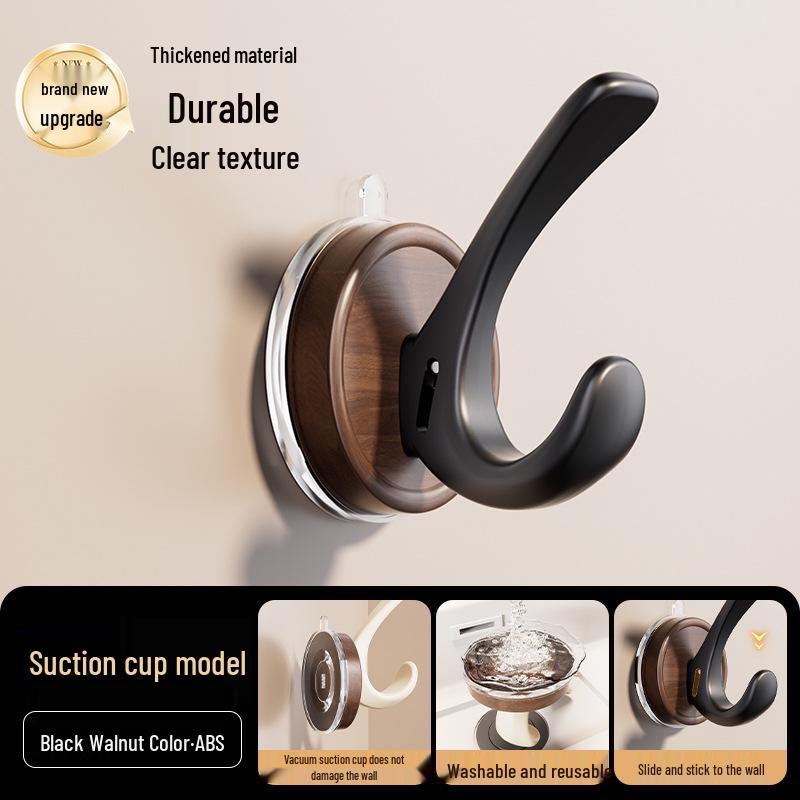 No-Drill Wall-Mounted Suction Cup Clothes Hook - Strong Load-Bearing for Bathroom/Toilet Doors