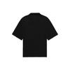 Li-Ning Solid Color Half-Zip Loose Short Sleeve Polo Shirt Unisex Tops Black APLS018-1