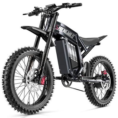 Electric Off-Road Bicycle Shengmilo S900 3000W Peak Motor 20" Fully Suspended Adult Electric Bicycle 60V 35Ah Dual Disc Brakes Max Load 150Kg