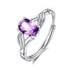 Natural stone s925 sterling silver ring women's adjustable non-fading ring Xiaohongshu popular high-end accessories women's daily jewelry gift
