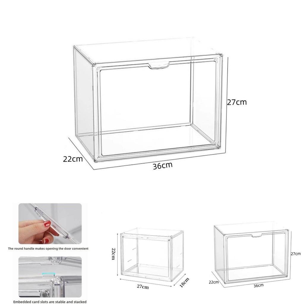 Transparent Plastic Book Storage Box With Lid For Cd Magazine Desktop Organizer