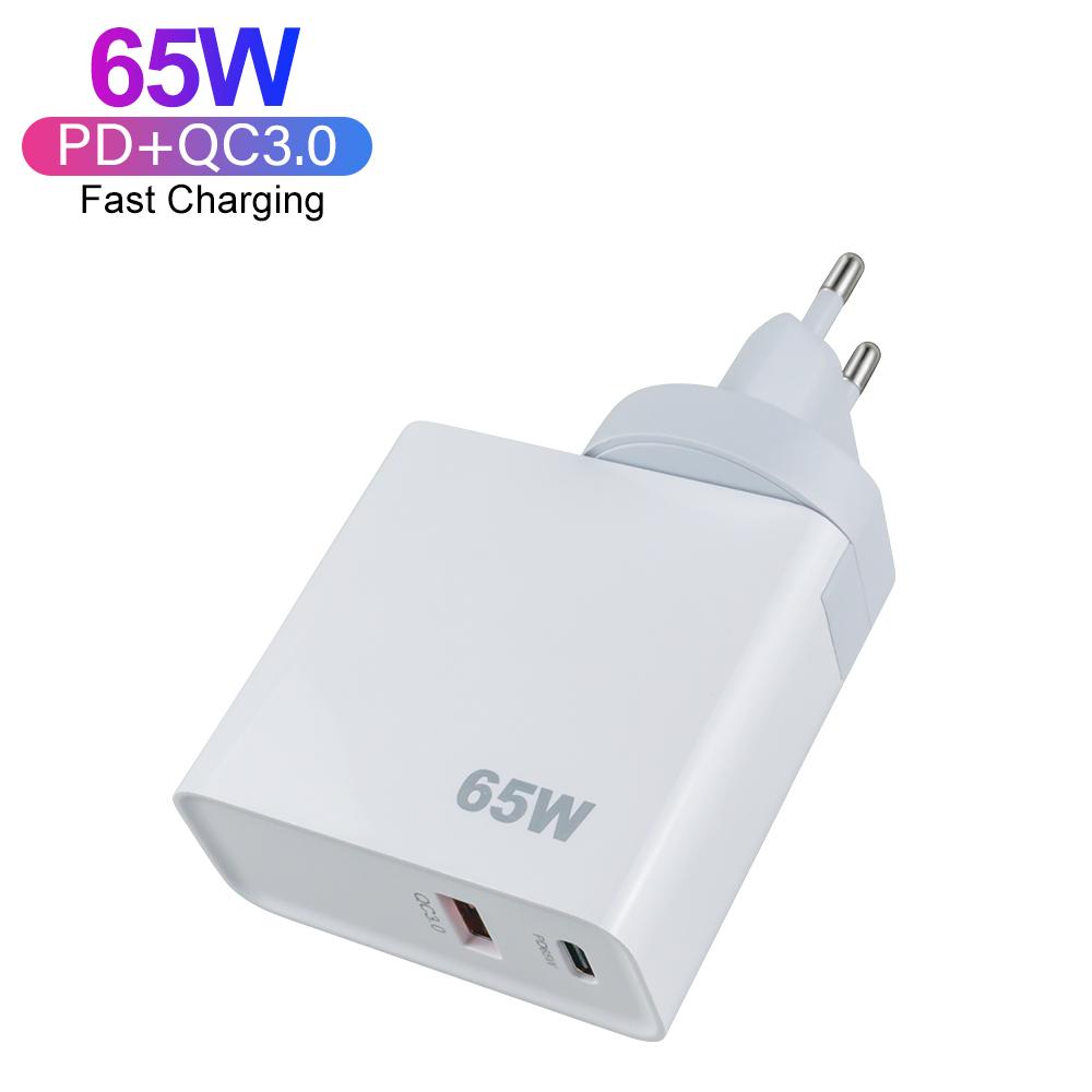 Original PD 65W QC3.0 Super Fast Charger Type C GaN Charger EU US UK AU Plug Wall Charger for IPhone IPad Apple Watch