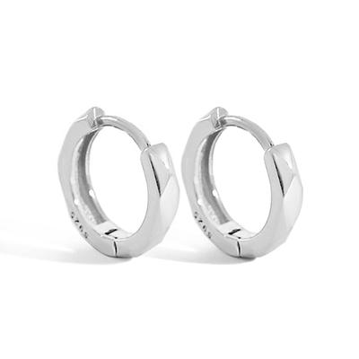 Pasurohu Ohrringe K18 18K Vergoldung Silber 925 Kleine Beliebte Creolen Damen Herren Gold Platin Diamantschliff Hypoallergen Echter Schmuck 8,5mm