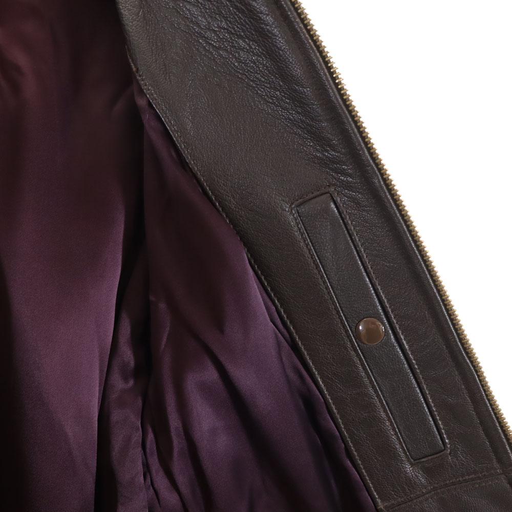 LOST WORLDS Made in USA G-8 leather jacket 38 Brown TALON ZIP FLIGHT Men's Used