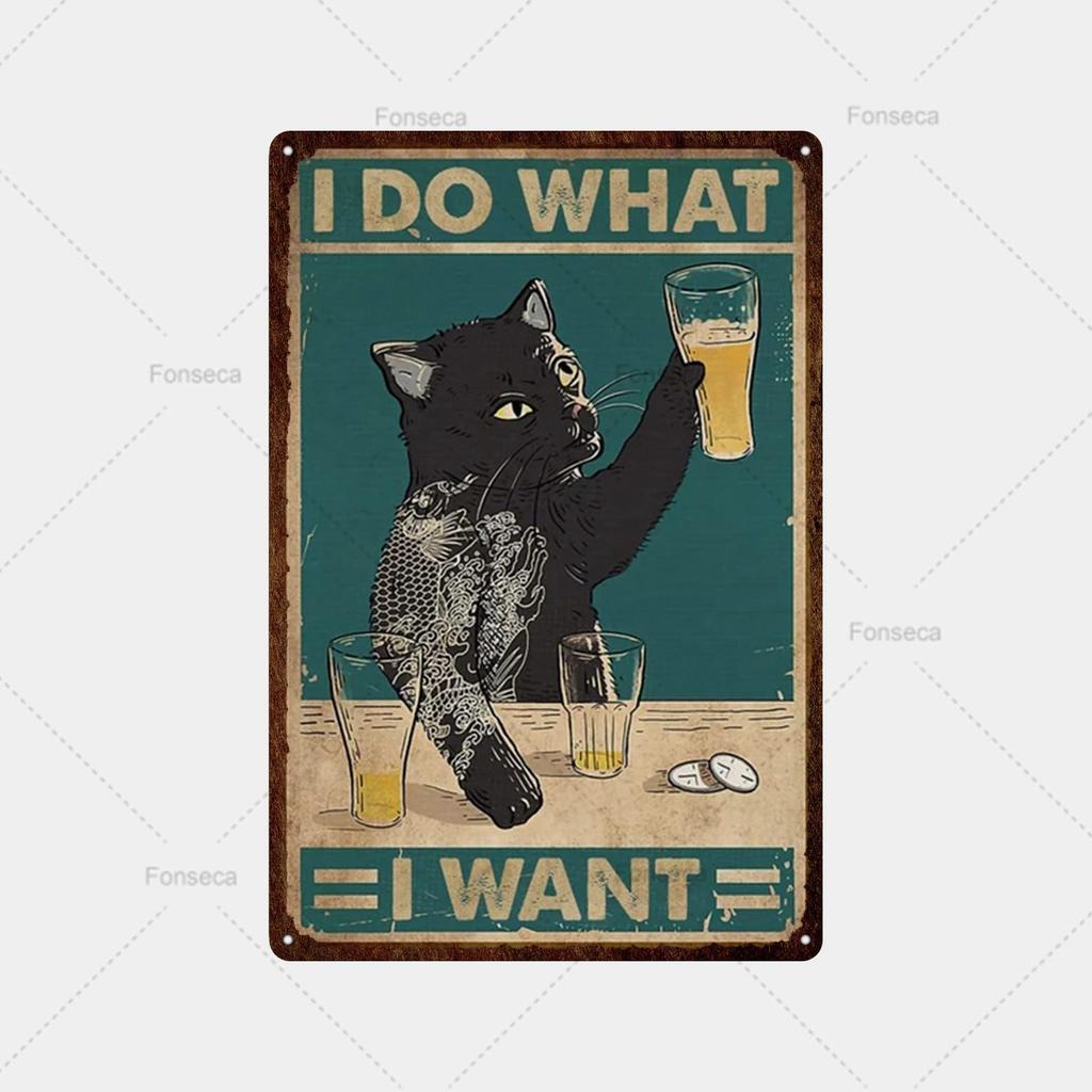 Inspirational Sign Small Animal Metal Sign Vintage Tin Sign Metal Vintage Bar Vintage Wall Decor Bar Club Metal Poster
