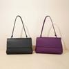 New Lychee Pattern First Layer Cowhide Shoulder Bag Simple Texture Soft Leather Large Capacity Commuter Versatile Women's Bag Niche