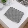 Silicone Dish Mat Heat Resistant Drainer Pad Sloped Non-Slip Draining Mat For Counter Refrigerator Drawer Liner Food Water