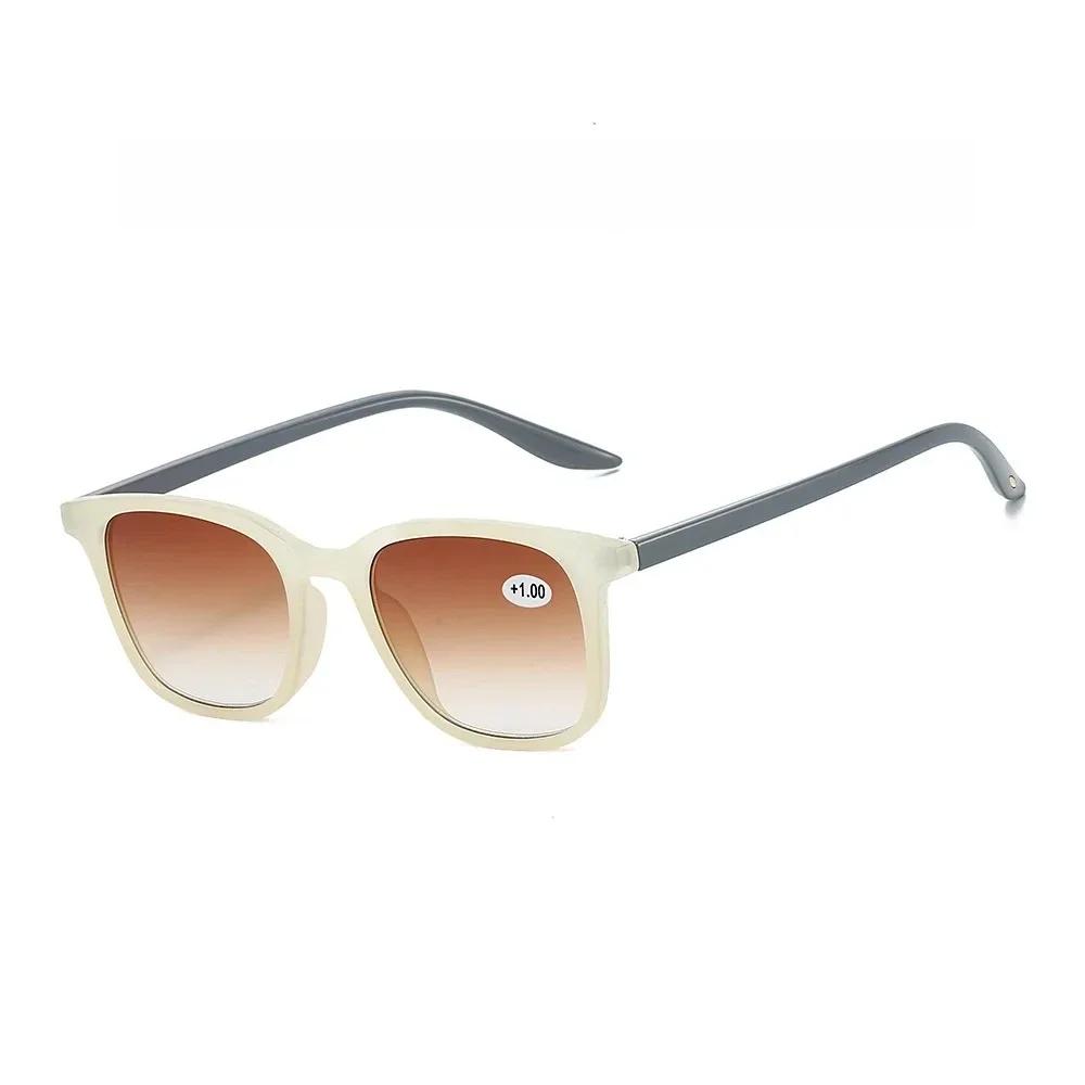 Unisex Trendy Reading Sunglasses Square Frame Presbyopia Eyeglasses HD Vision for Men Women