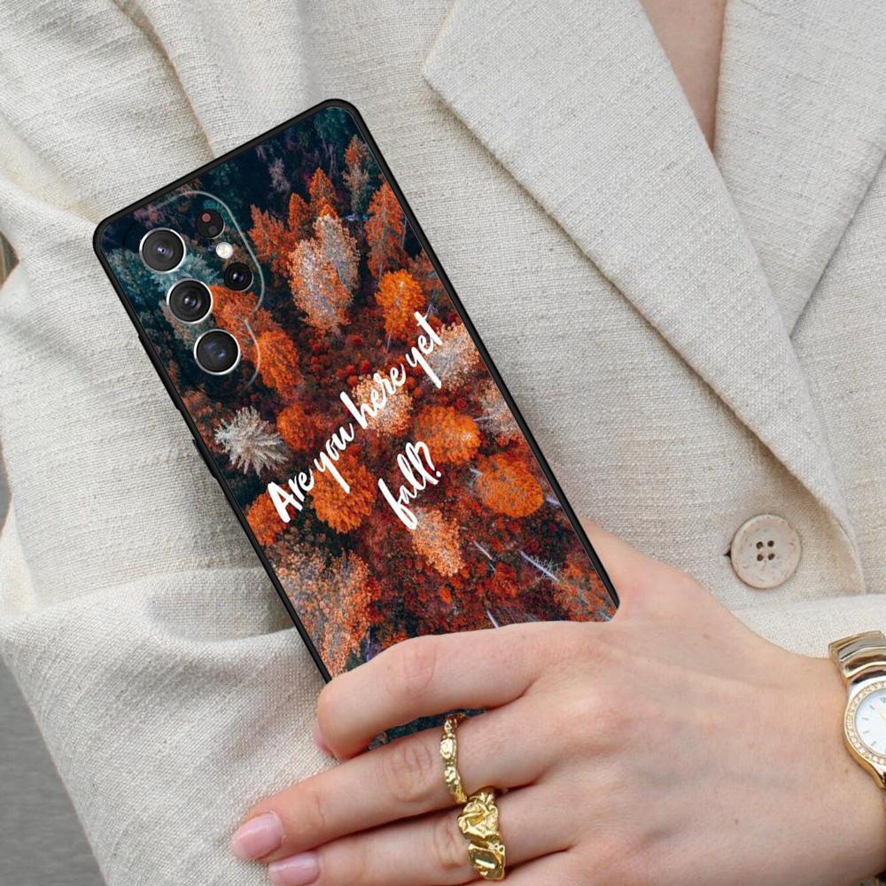Autumn Spring Season Leaves Cell Phone Case for Samsung Galaxy S26 Ultra S25 S24 S23 S22 S21 S20 Note10 Cover