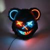 LED Leuchtender Bärenmaske Neon Leuchtende Maskerade Party Maske Festival Cosplay Zubehör Erwachsene Kinder Halloween Verkleidungsmaske Requisiten