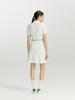 SERGIO TACCHINI W Essential Pique Collared V-Neck Short Sleeve Dress (White)