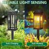 Solar Garden Lights Outdoor, Tungsten Filament LED Pathway Lights, Square Ground Plug Landscape Lighting for Lawn Patio Yard