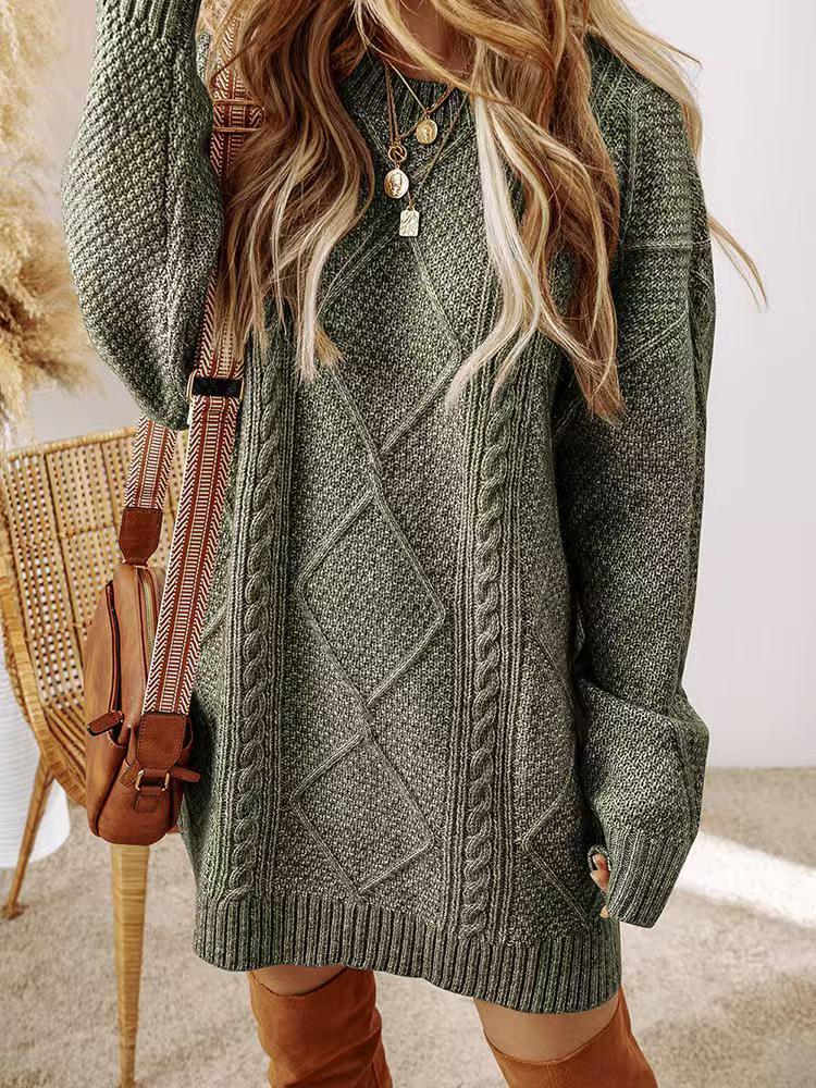 Women's Loose Woolen Dress - European & American Style Bestseller, New Arrival