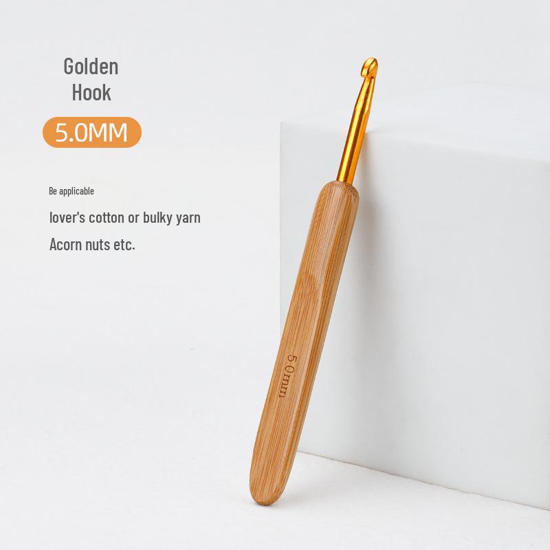 Carbonized Bamboo Crochet Hook for Hand-Knitted Wool Sweaters and Doll Slippers