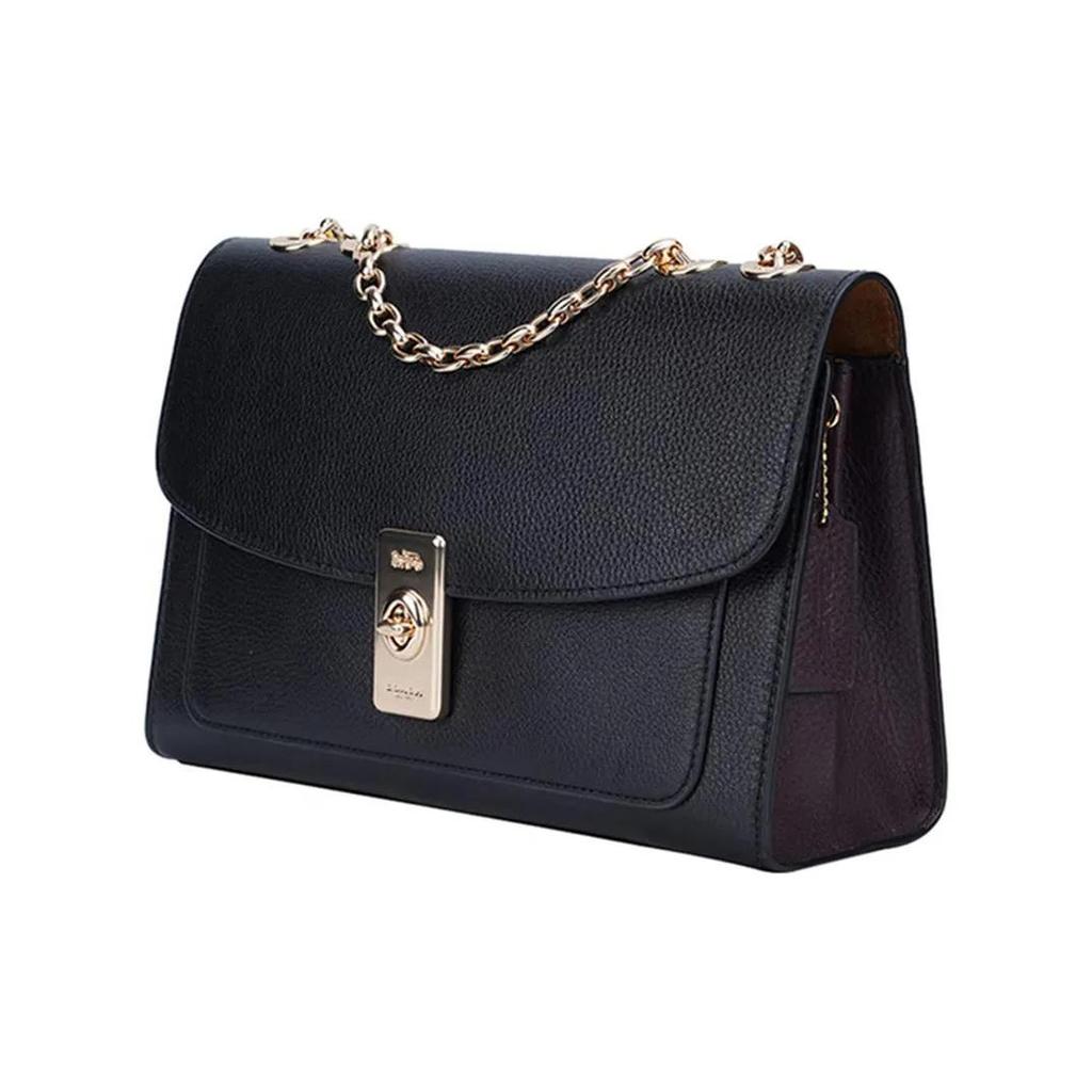Coach Lane Leather Trunk Bag , Crossbody Bag , Shoulder Bag Handbags Medium Women's Black (Unisex) Handbags C8595 IMA47