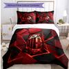 Set Lenzuola Stampa AC Milan 3 Pezzi Morbido Delicato sulla Pelle Lavabile Copripiumino e Federe Set Stagione Unica Camera da Letto