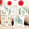 Green Leaves Plant Backrest Cushion Cover for Sofa & Bedroom