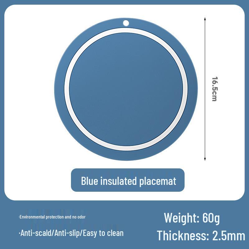 European Style Non-slip Thick PVC Heat-resistant Round Coaster Mat 1