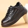 Trendy brand autumn new board shoes men's leather platform leisure sports white shoes men's shoes men's advanced sense ruffian handsome