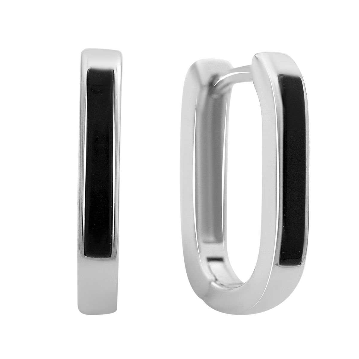 

Срібні сережки-підвіски з емалью (2174943)