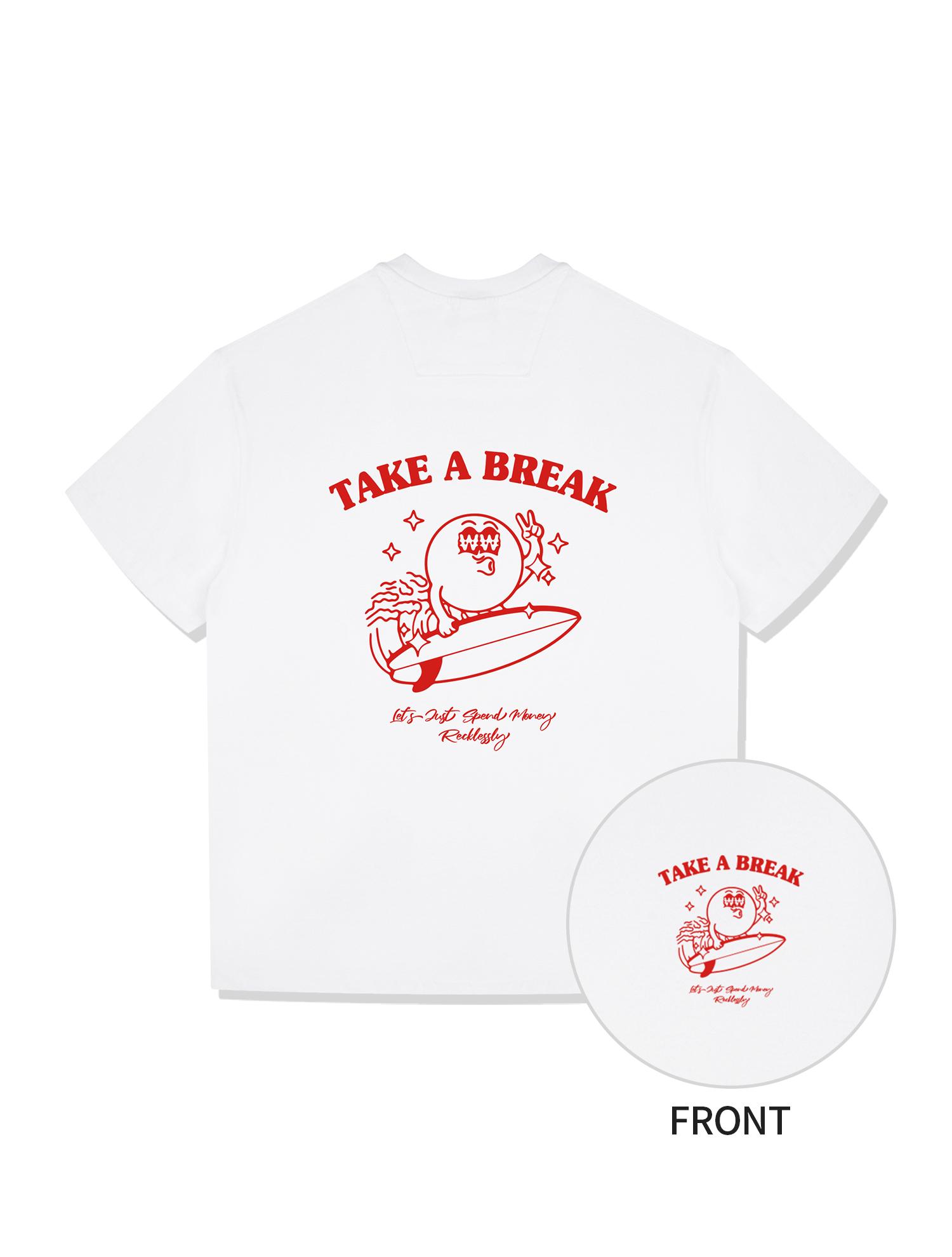Idle Workers Surfer Graphic Cotton Oversized Short Sleeve_White L