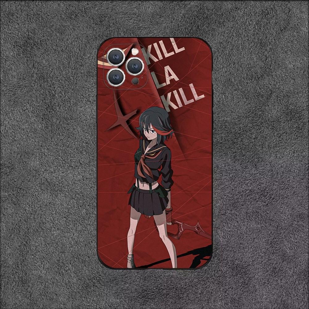 COOL K-Kill La Kill Phone Case For iPhone 16,15,14,13,12,11,Plus,Pro Max,XS,X,XR,SE,Mini,8,7 Soft Silicone Black Cover