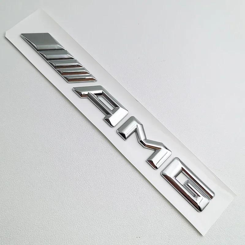 1pcs 3D ABS Black Logo AMG Emblem Letters  trunk Badge For Mercedes Benz W204 W205 W176 W177 W212 W213 AMG Sticker Accessories