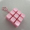 Polka Dot Pattern Fidget Keychain 3/4/6/9 Keys Bag Pendants New Keycap Fidget Toy  for Adult Kid