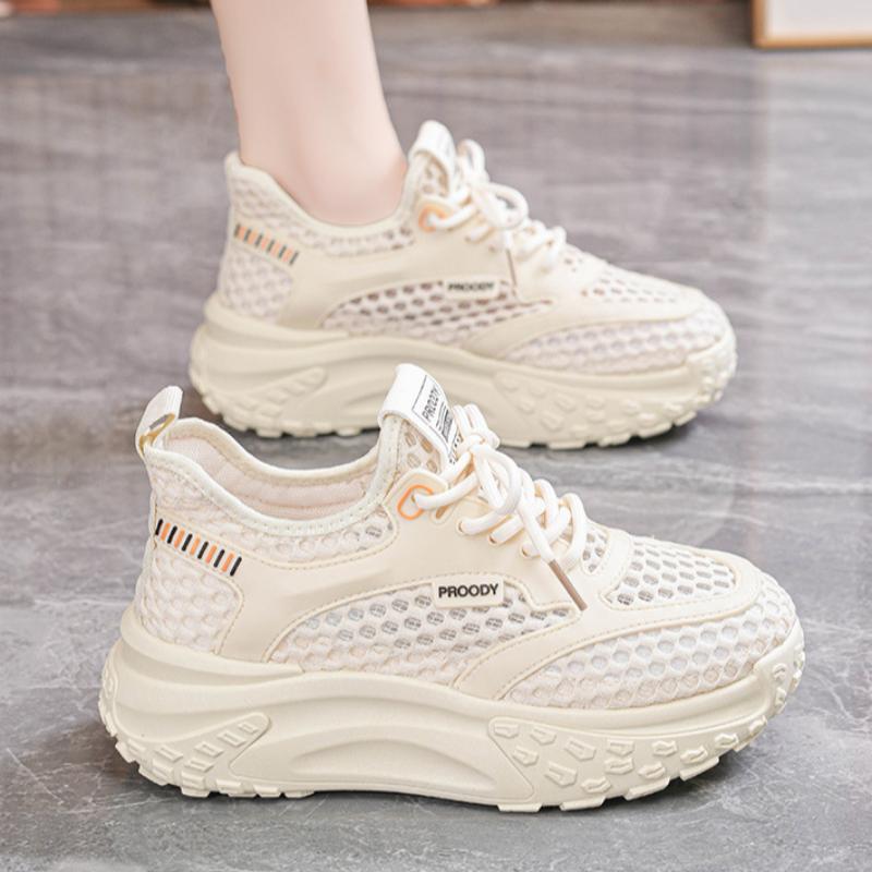 Summer Mesh Breathable Fashion Sports Running Shoes for Women Lightweight Soft Sole Shock Absorbing Casual Shoes