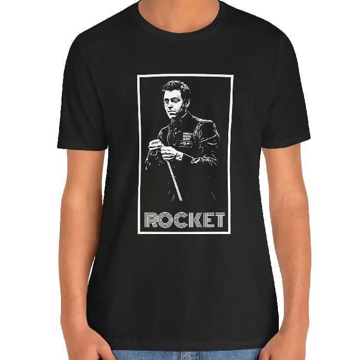 T Shirt Quotes Men s Fashion O-Neck Rocket Ronnie T Shirt Snooker Legend O Sullivan World Champion Crucible Legend Tee Rocket Cue Icon Snooker Fan S чёрный