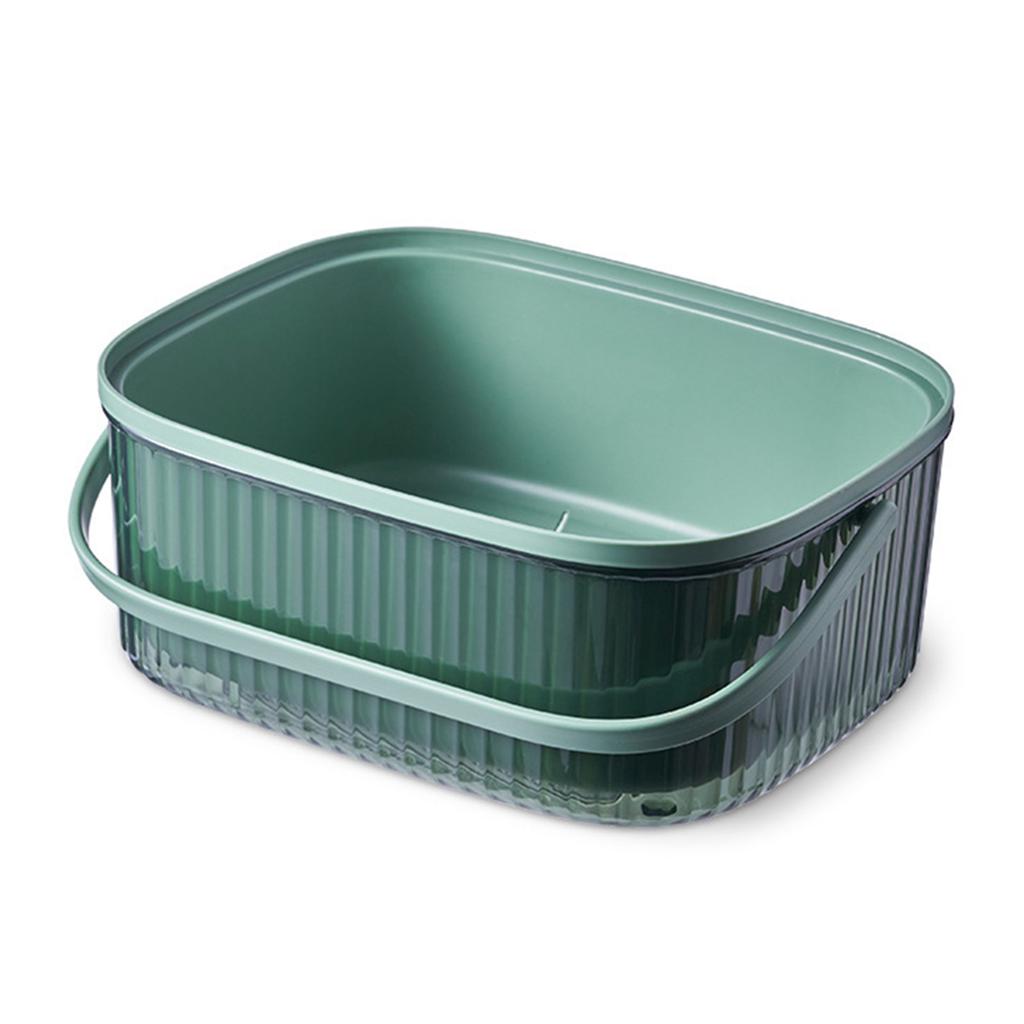 2-in-1 Kitchen Washing Basket For Fruit Vegetable PP Large Sieve Bowl Sets