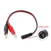 1PC 2 Alligator clip to 1 Male or Female DC Power Plug Connector Adapter DC 5.5*2.1mm Clips Crocodile Test Leads