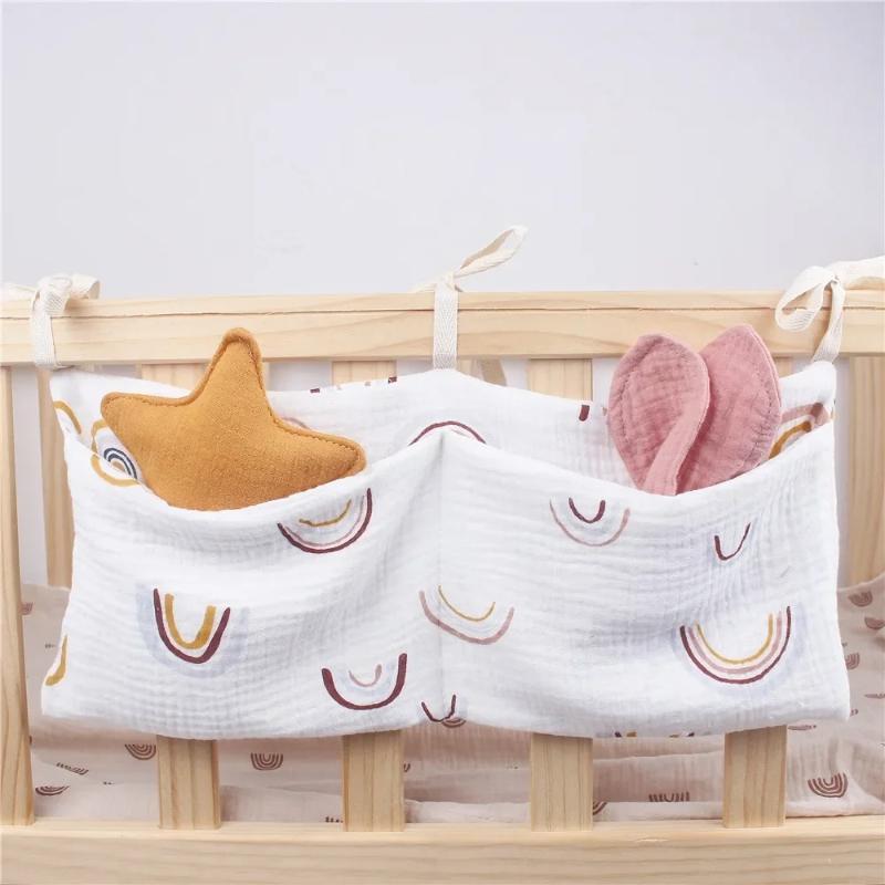 Baby Crib Organizer Bed Hanging Storage Bag Cot Diaper Organizer Kids Toys Pocket Baby Beds Bags Newborn Crib Bedside Organizer