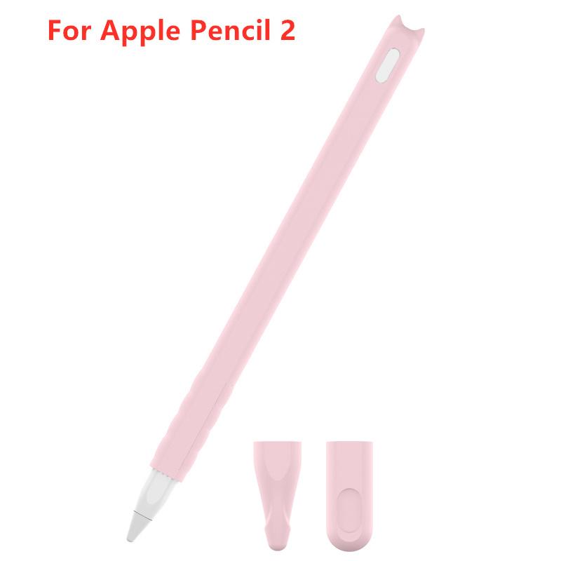 Soft Silicone Case For Apple Pencil 2 generation Pen Case Ipad Stylus Anti-drop And Non-slip Protective Shell Cover Accessories