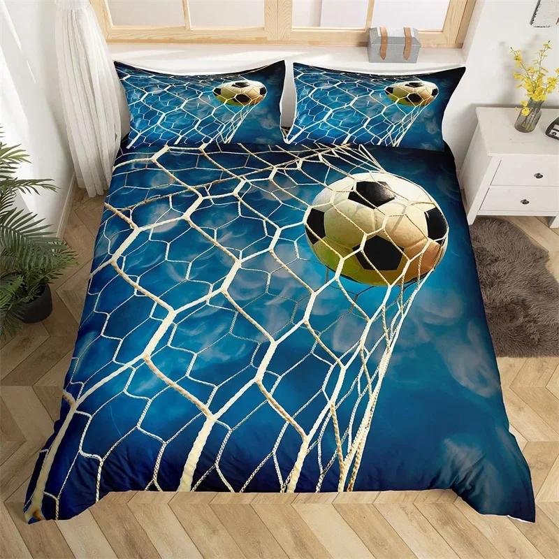 

Socer Soft with Soft Fabric Duvet Cover Twin King Quen Fotbal Warm Comforter Cover Socer Sports Beding Set Microfiber Sport Theme Bedspread Cover 120*200cm Single