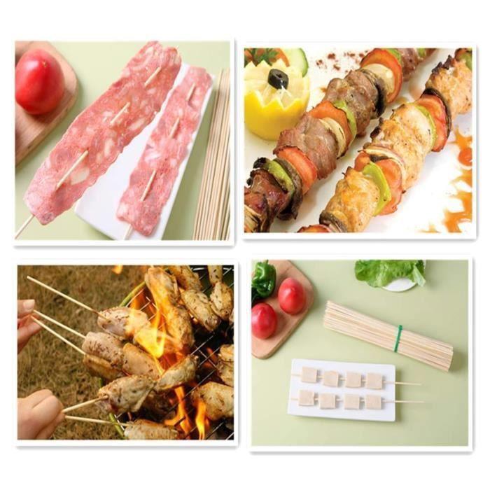 200 Pieces Wood Skewer Stick Bamboo Skewer Stick Bamboo Stick Barbecue for The Barbecues, The Vegetables, The Multicolo SKEWER