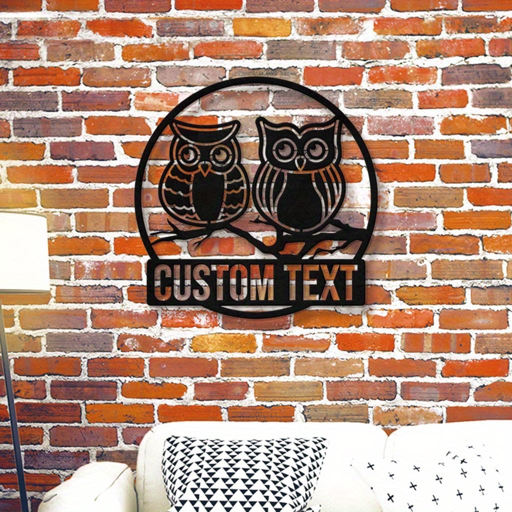 Vintage Metal Owl Wall Art Handmade Home Decor