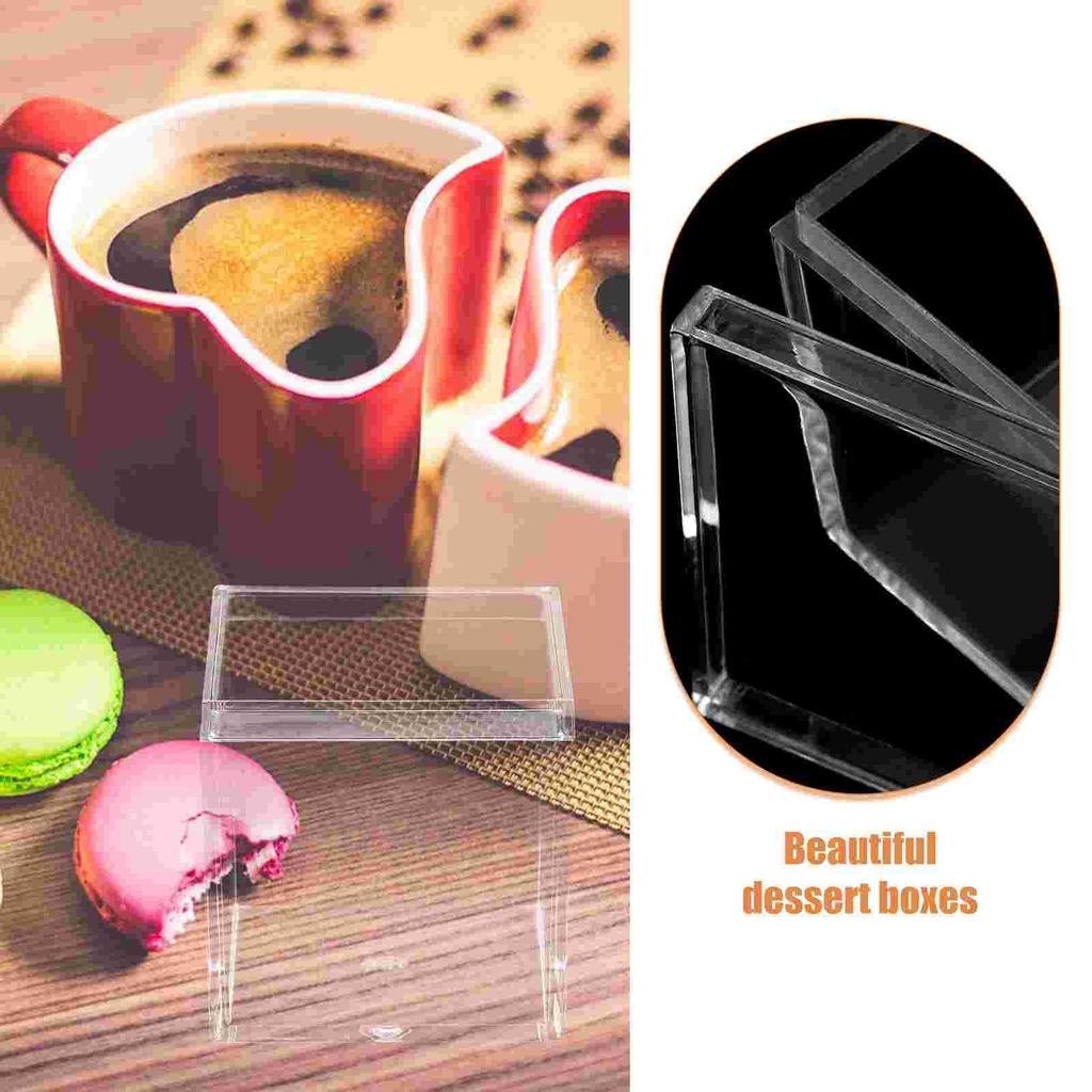 10 Pcs 4 5cm Square Acrylic Candy Boxes Clear Transparent Sealed Packaging Containers for Jewelry Gift Storage Party Favor